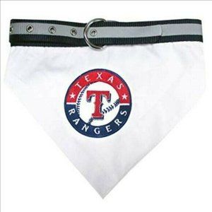 TEXAS RANGERS MLB Licensed Small Dog Bandana w/ Dog Collar NEW in PACKAGE